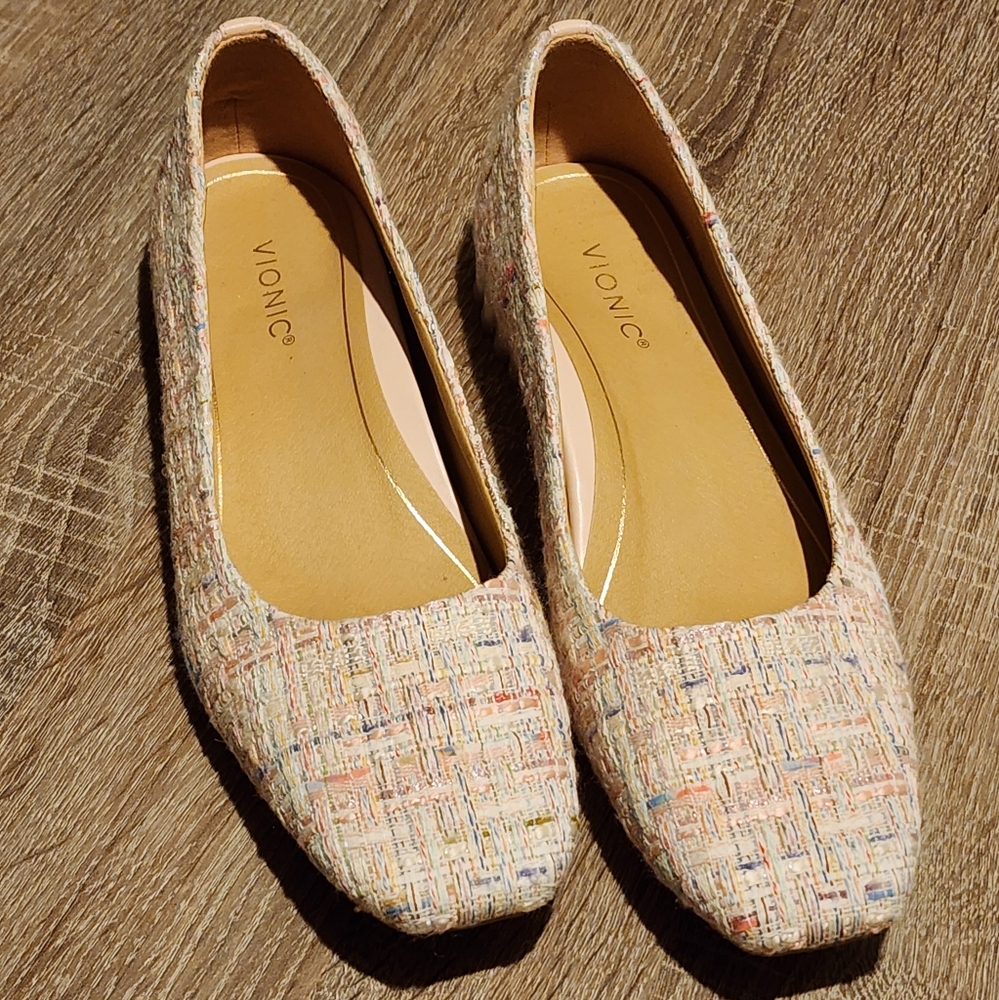 Vionic Multicolor Tweed Flats - Picture 3 of 10